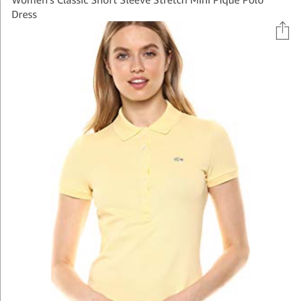 Lacoste women's slim fit mini piqué polo dress